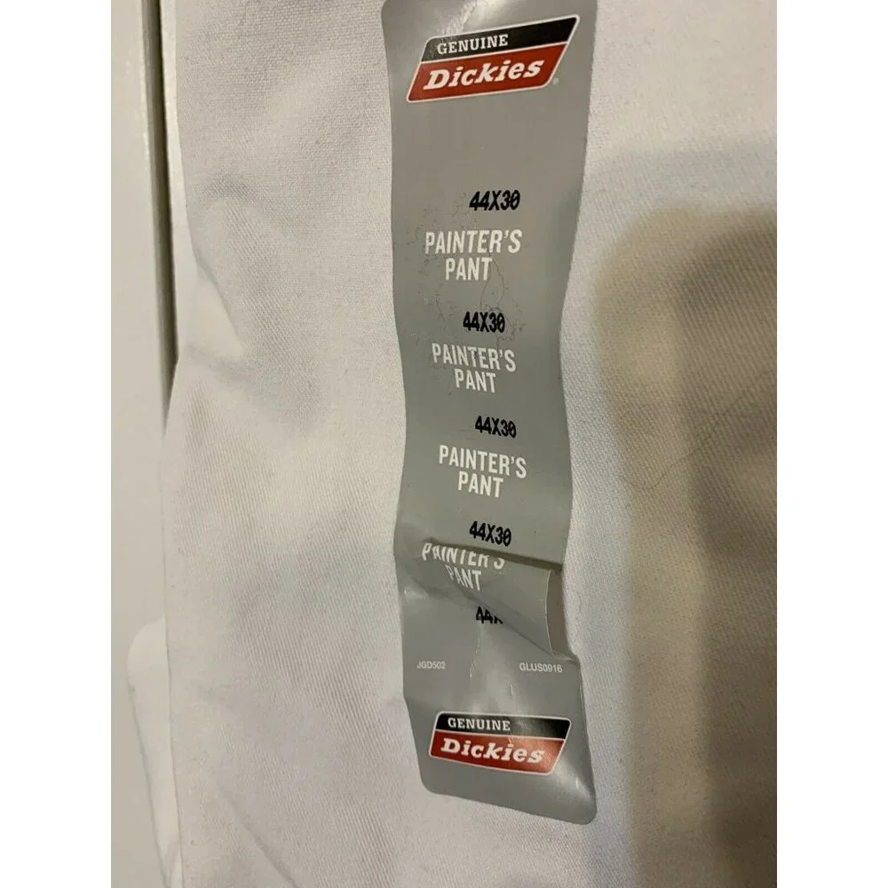 New Dickies Carpenter Painters Pant Jeans White Men 44 X 30 Relaxed Fit Straight